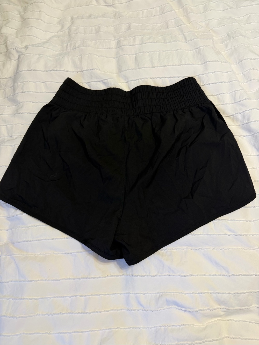 GAP Black Women's Athletic Shorts with Smocked Waist - Picture 2 of 3